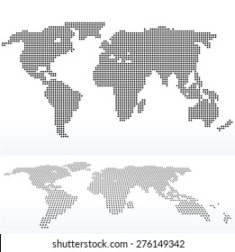 EPS 10 Vector illustration of map of World with with Dot Pattern