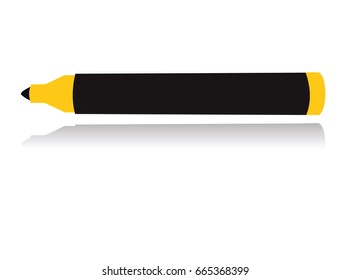 EPS 10 vector illustration of marker silhouette on white background
