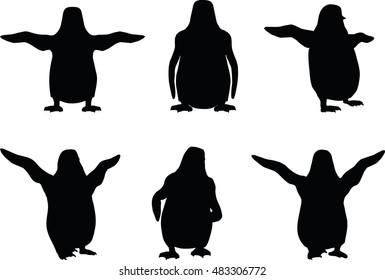 EPS 10 vector illustration of penguin on white background
