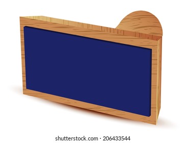 EPS 10 Vector Illustration - Rubber Stamp with wood texture on white background