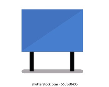 EPS 10 vector illustration of sign panel silhouette on white background