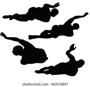 Lying People Vector Silhouettes Stock Vector (royalty Free) 453551899 