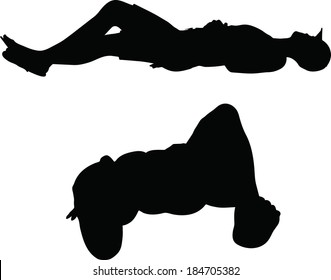 EPS 10 Vector Illustration of sportive man silhouette