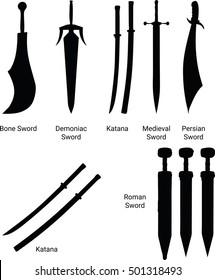 EPS 10 vector illustration of Swords on white background