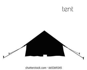 EPS 10 vector illustration of tent silhouette on white background