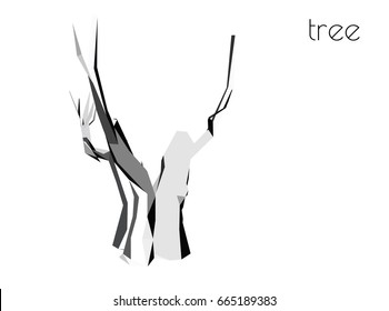 EPS 10 vector illustration of tree, plant silhouette