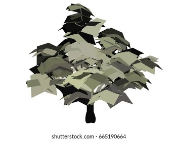 EPS 10 vector illustration of tree, plant silhouette