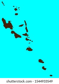 EPS 10 Vector illustration of Vanuatu map