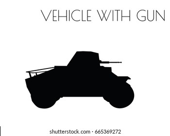 EPS 10 vector illustration of vehicle silhouette on white background