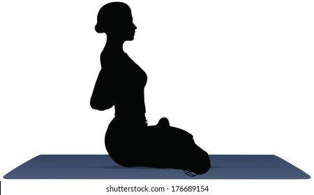 EPS 10 vector illustration of Yoga positions in Lotus  Pose