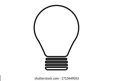 EPS 10 vector. Lightbulb icon on white background.