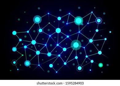 EPS 10 vector. Lines and circles. Connection concept.