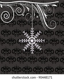 EPS 10 vector - luxury background with snowflake made of diamonds