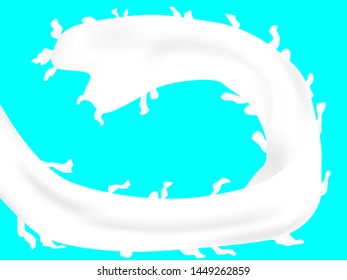 EPS 10 vector. Made with gradient mesh realistic milk splash.