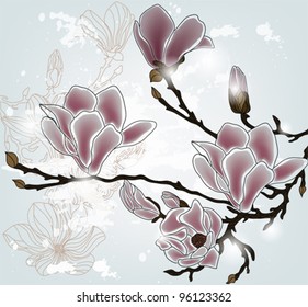 EPS 10 vector - magnolia branch