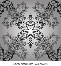 Eps 10. Vector Mandala with hand drawn elements and flowers in Arabic, Indian, turkish, pakistan, ottoman motifs. Image for adult coloring books, tattoo, decorate plates, porcelain, ceramics, crockery
