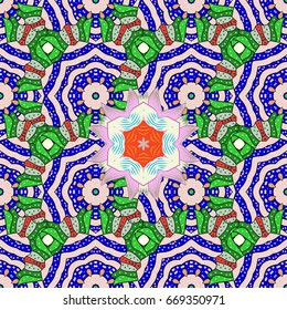 Eps 10. Vector Mandala with hand drawn elements and flowers in Arabic, Indian, turkish, pakistan, ottoman motifs. Image for adult coloring books, tattoo, decorate plates, porcelain, ceramics, crockery