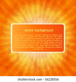 EPS 10 Vector orange shiny explosion background