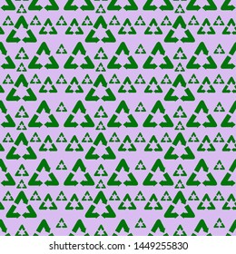 EPS 10 vector. Recycle sign seamless pattern.