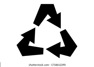 Vector EPS 10. Signo de reciclaje hecho en estilo plano 