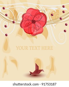 EPS 10 vector  - romantic design frame with space for text