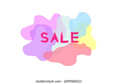 EPS 10 vector. Sale emblem with colorful bright multicolored splash.