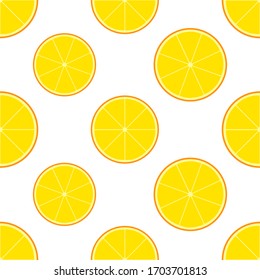 EPS 10 vector. Seamless pattern with oranges. Summer bright print.
