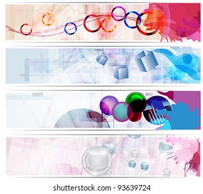 Eps 10 vector - set of abstract colorful banners