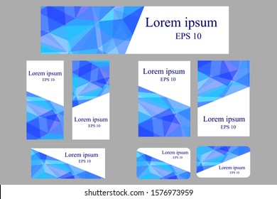 EPS 10 vector. Set of colorful banners. Geometric bright backgrounds.