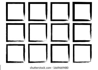 EPS 10 vector. A set of grunge black frames. Good for projects.