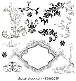 EPS 10 vector - set of precious decorative elements