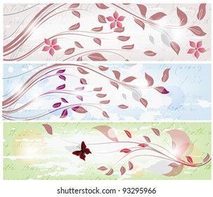 Eps 10 vector - set of spring banners