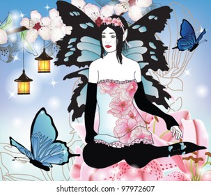 EPS 10 vector - spring fairy