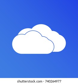 eps 10 vector storage cloud icon sign isolated. Digital memory store device symbol. Computer, laptop, mobile, phone, notebook, tablet, smartphone gadgets memory depository. Graphic design clip art