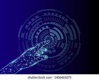 EPS 10 vector. Technological concept, connection and network. Futuristic design.