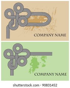 EPS 10 vector - two vintage business cards with optical effects