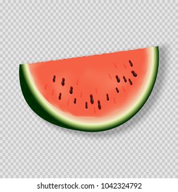 eps 10 vector watermelon isolated on transparent background
