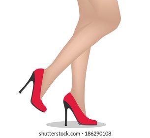 EPS 10 Vector of Woman's legs walking