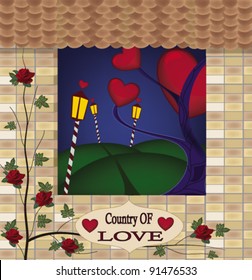 EPS 10 vector - wonderland series - country of love