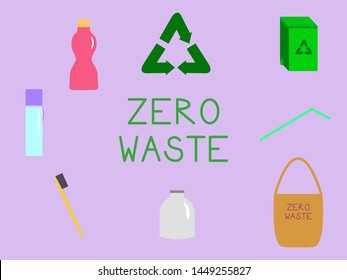 EPS 10 vector. Zero waste concept.