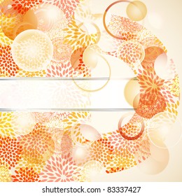 eps 10,vector abstract background, seamless floral pattern on the left