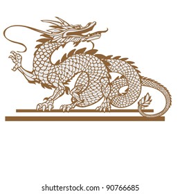EPS 8/ The Chinese dragon - in two colors
