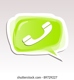 EPS 8 vector illustration: Phone balloon