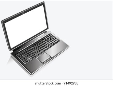 EPS 8/Classic notebook - view from the top left. Keyboard - significantly