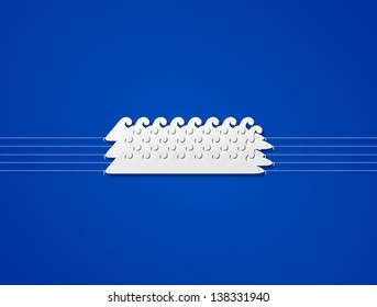 eps, aqua style sticker on the ropes
