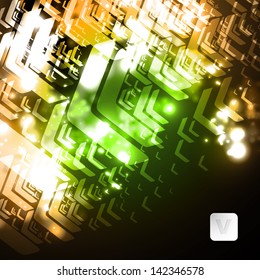 eps, arrow abstract background in neon style