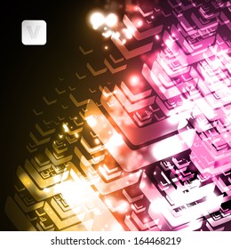 eps, arrow abstract background in neon style