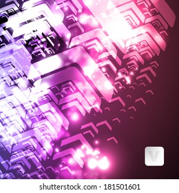 eps, arrow abstract background in neon style