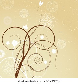 Fondo floral vectorial EPS otoño.