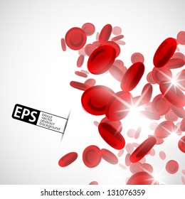 eps, background with red blood cells
